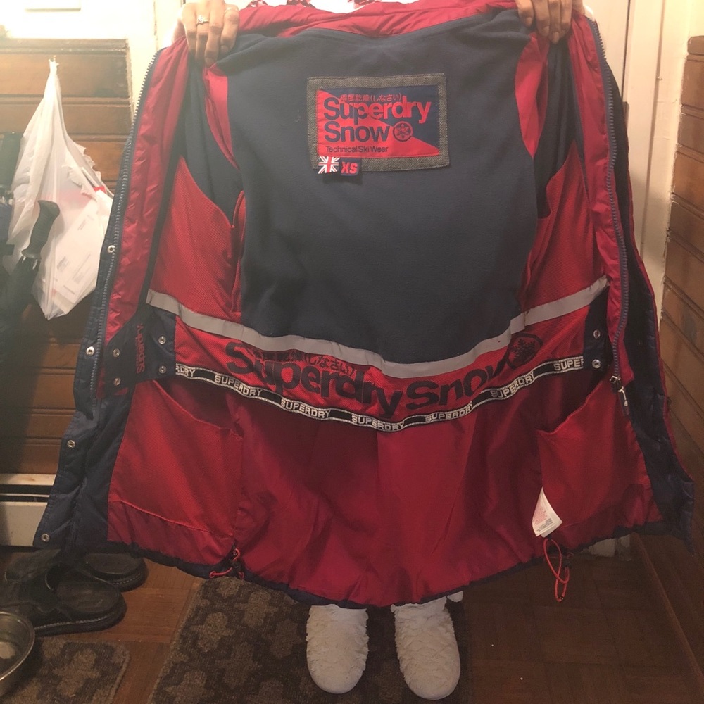 Navy blue  and red SUPER FLY SKI COAT, Sz XS